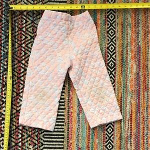 Vintage Quilted Pastel Floral Print Pants